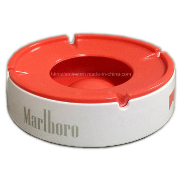 Round Red Ashtray with Lid